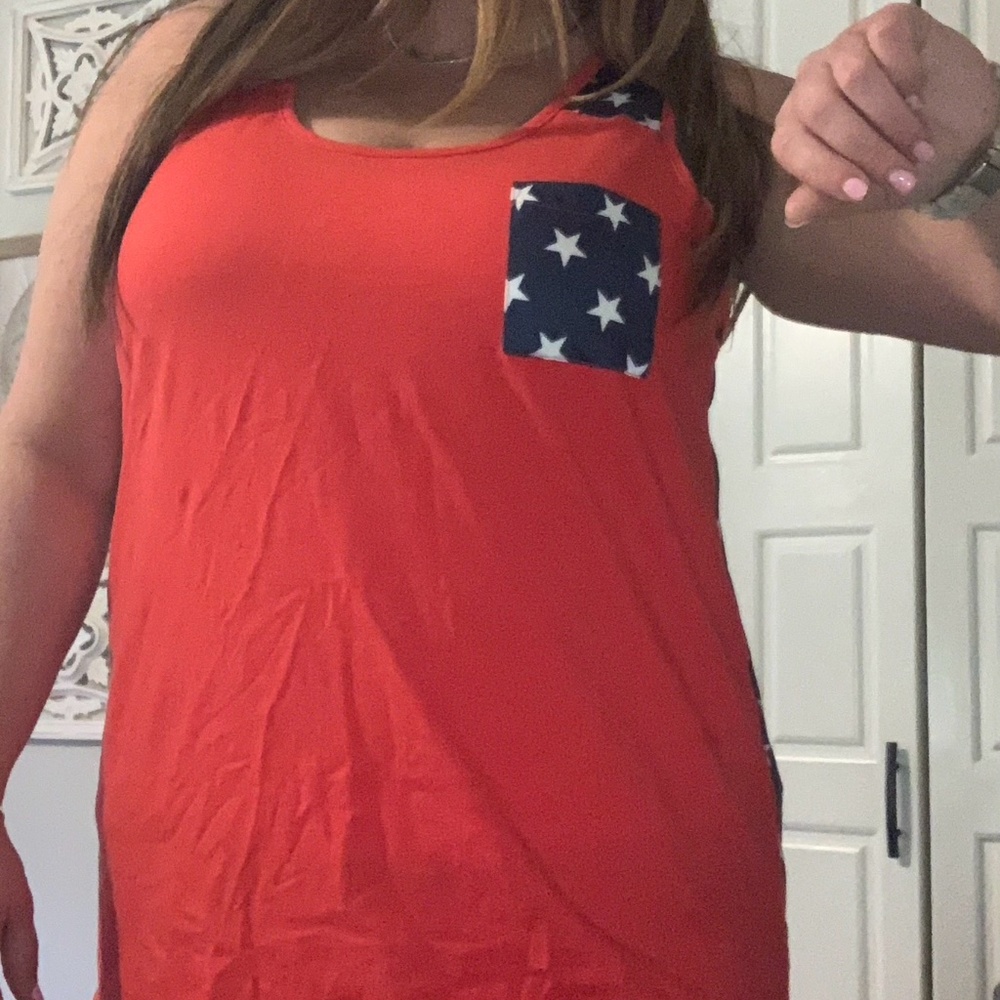 Red white and blue tank top